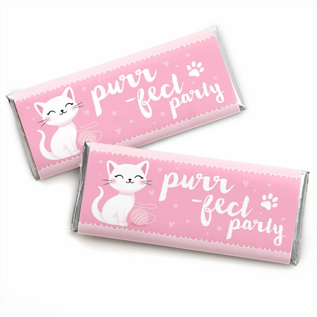 Big Dot of Happiness Purr-fect Kitty Cat - Candy Bar Wrapper
